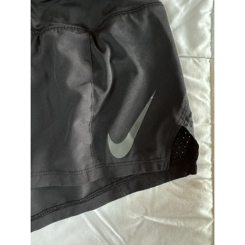 Nike Pro Fit Black Just Do It Running Shorts Women Size Medium, Drawstring